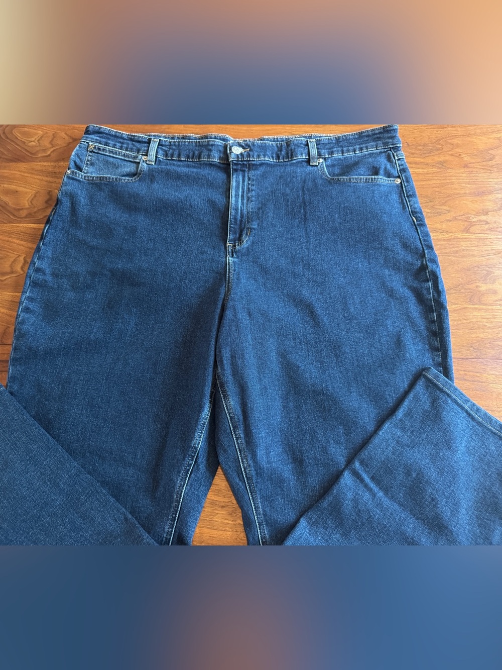 LL Bean Classic Fit Plus Stretch Straight Leg Jeans Size 24 W in Great Condition